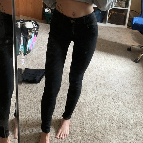 AE Black Jeggings - Picture 1 of 3